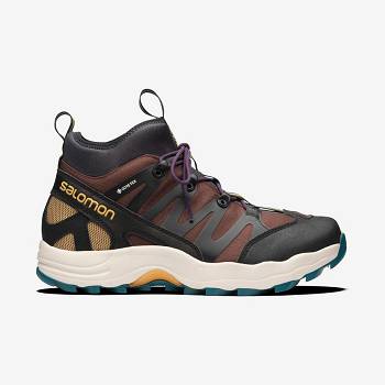 Salomon XA PRO 1 MID GORE-TEX Women's Waterproof Shoes Brown / Blue | NZ-M2497